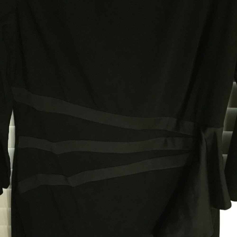 NEW BLACK CHAPS RUFFLE COCKTAIL DRESS M - Picture 3 of 16